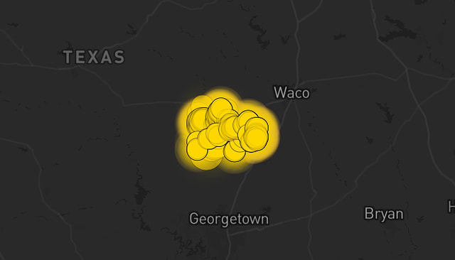 Storm warning map Gatesville 4/12/2026