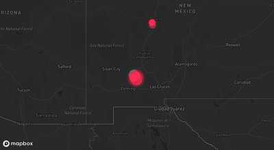 Storm warning map: Hillsboro, NM
