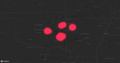 Storm warning map: Ozark, AR