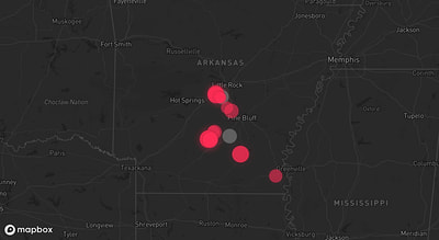 Storm warning map: Mabelvale, AR