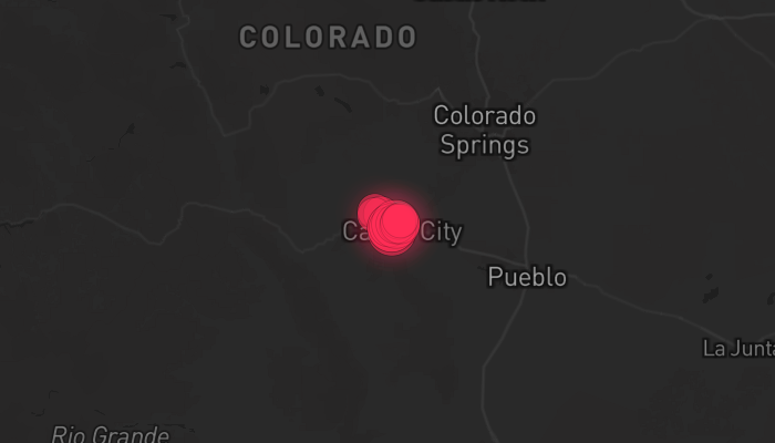 Storm warning map: Cañon City, CO