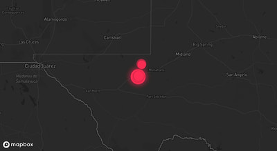 Storm warning map: Pecos, TX