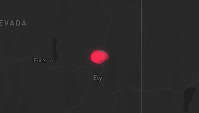Storm warning map: Ely, NV