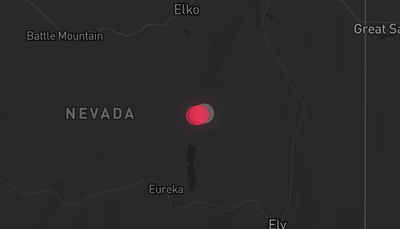 Storm warning map: Ely, NV