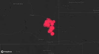 Storm warning map: Glendo, WY