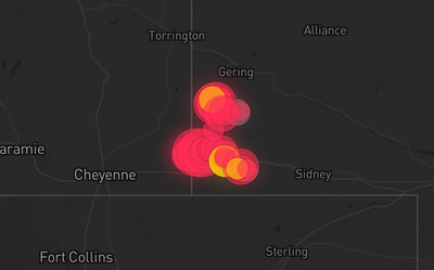Storm warning map: Bushnell, NE