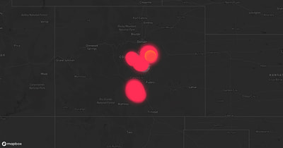 Storm warning map: Green Mountain Falls, CO