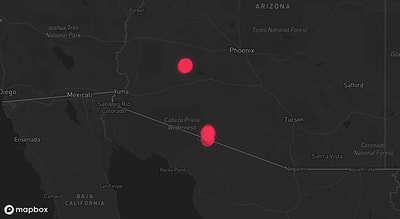Storm warning map: Ajo, AZ