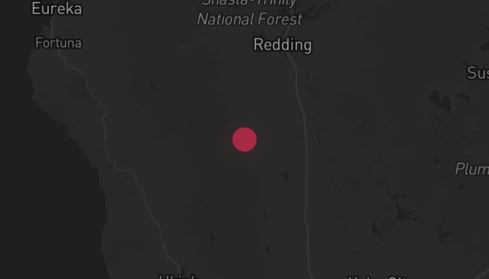 Storm warning map Red Bluff 4/9/2026