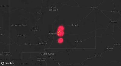 Storm warning map: Mescalero, NM