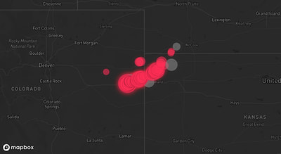 Storm warning map: Bethune, CO