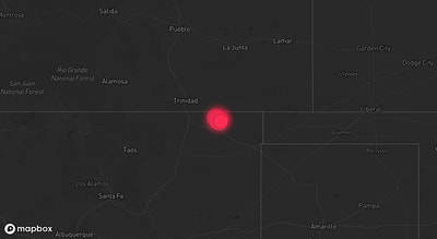 Storm warning map: Folsom, NM