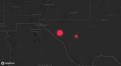 Storm warning map: Sierra Blanca, TX