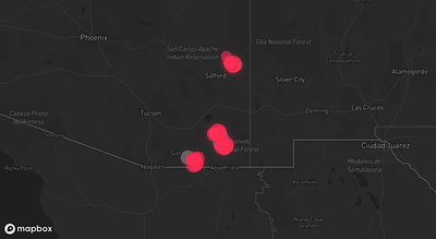 Storm warning map: Elfrida, AZ