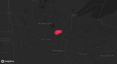 Storm warning map: Brook Park, MN