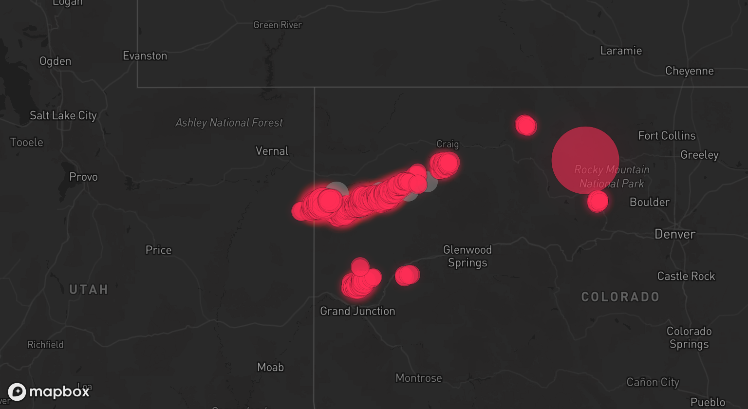 Storm warning map: Rifle, CO