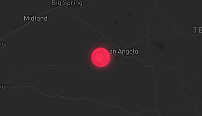 Storm warning map: Mertzon, TX
