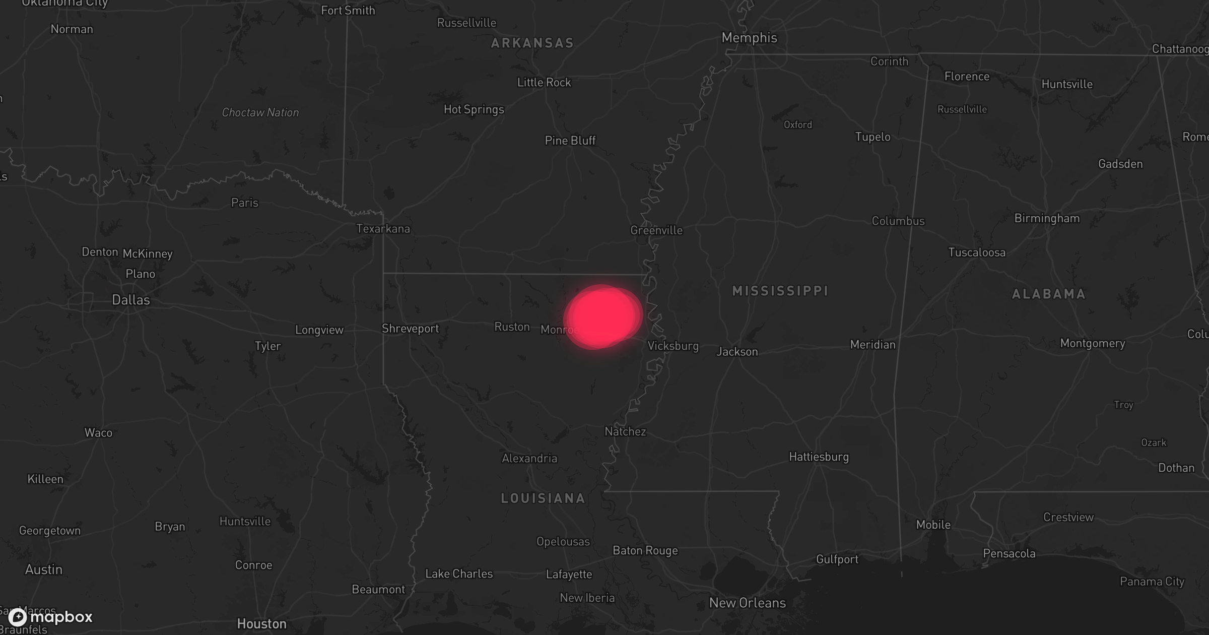 Storm warning map Oak Grove 4/4/2026