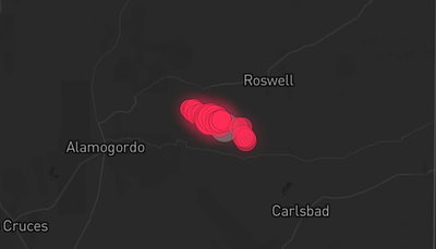 Storm warning map: Roswell, NM
