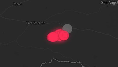 Storm warning map: Sheffield, TX