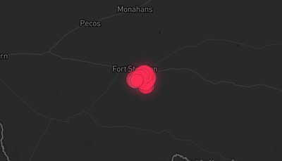 Storm warning map: Fort Stockton, TX