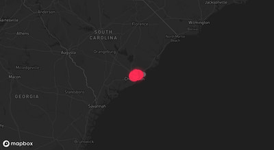 Storm warning map: Awendaw, SC