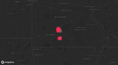 Storm warning map: Conway, MO