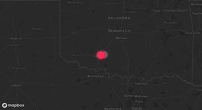 Storm warning map: Lawton, OK