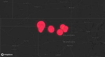 Storm warning map: Gage, OK