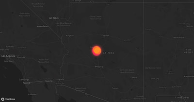 Storm warning map: Mayer, AZ