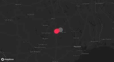 Storm warning map: Hearne, TX
