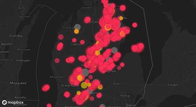 Storm warning map: Hubbard Lake, MI