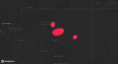 Storm warning map: Flagstaff, AZ