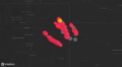 Storm warning map: St. Francis, KS