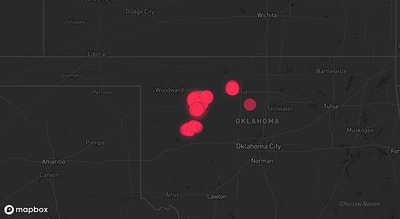 Storm warning map: Fairview, OK