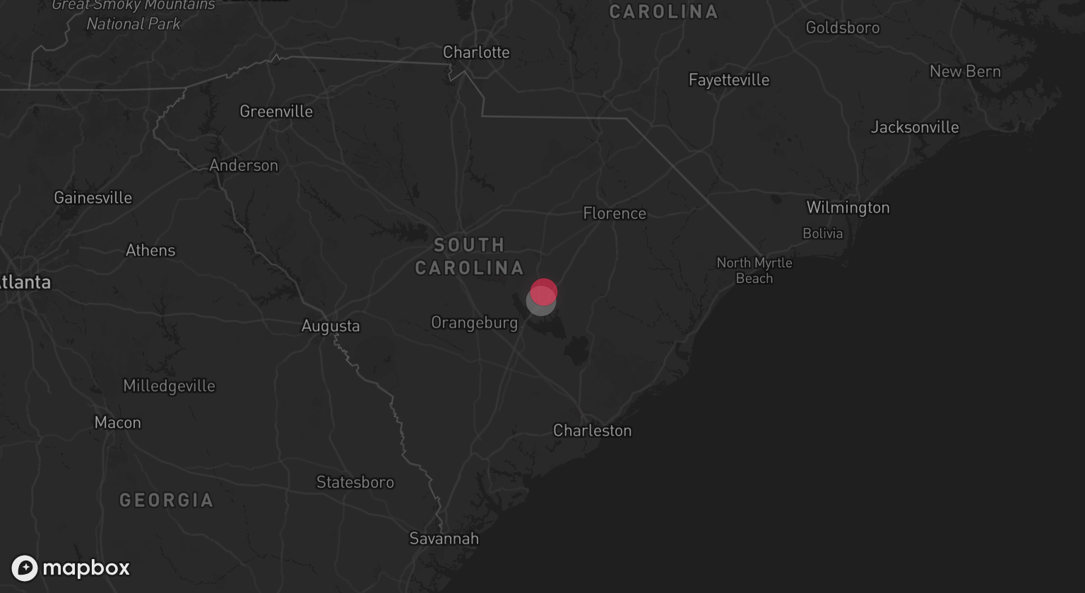 Storm warning map: Summerton, SC