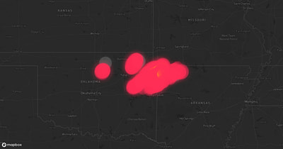 Storm warning map: Kansas, OK
