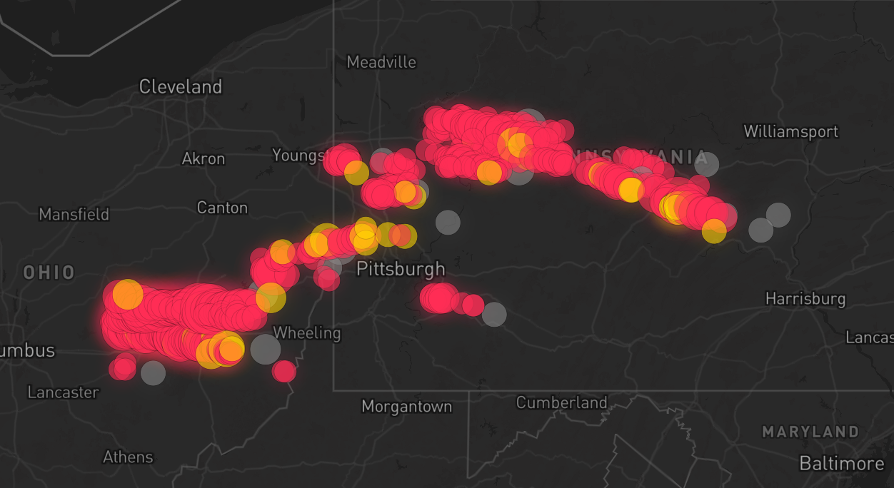 Storm warning map: CTP Area, US