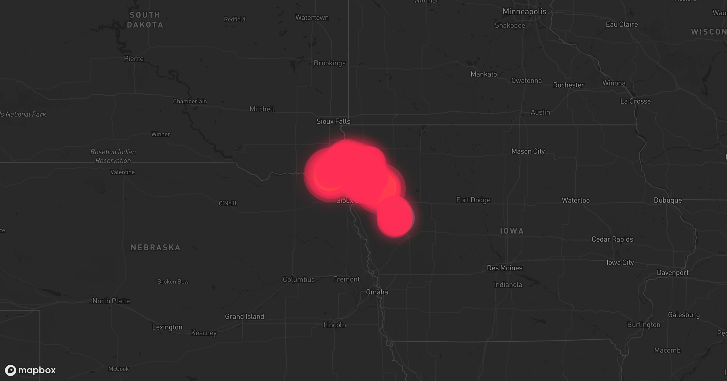 Storm warning map: Kingsley, IA