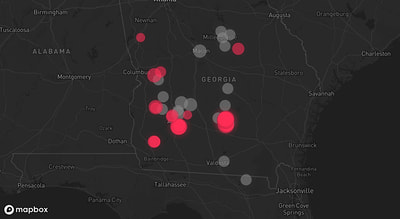 Storm warning map: Leesburg, GA