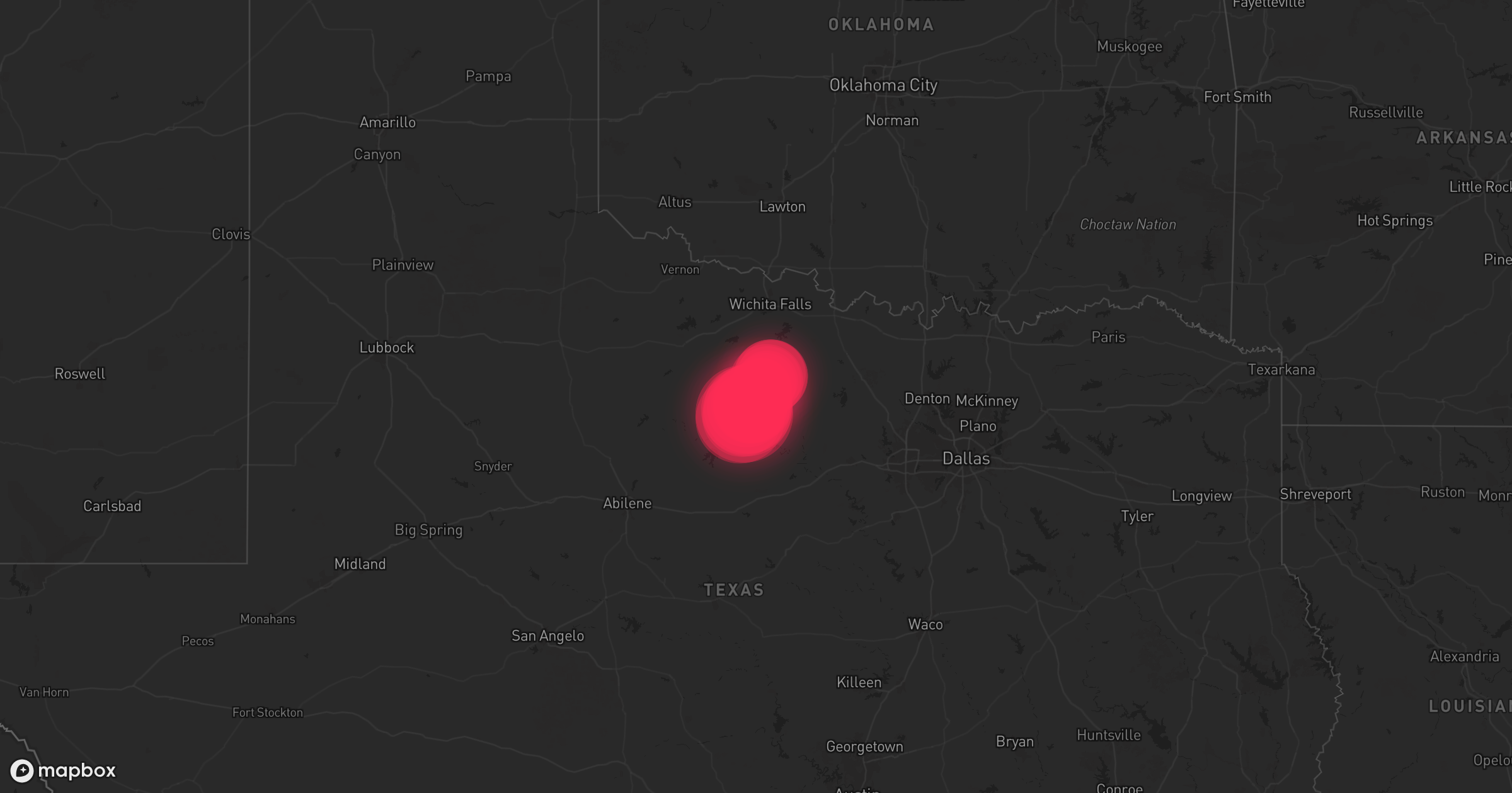 Storm warning map Olney 4/4/2026