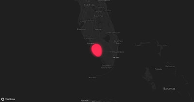 Storm warning map: Naples, FL