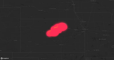 Storm warning map: Barnard, KS