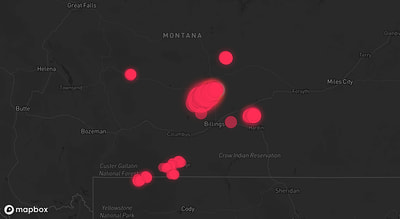 Storm warning map: Roundup, MT