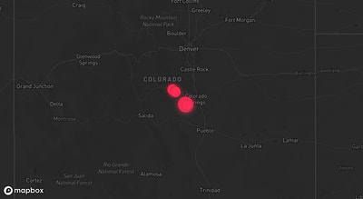 Storm warning map: Victor, CO