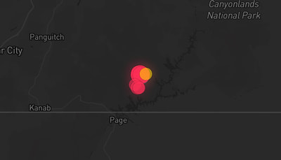 Storm warning map: Kanab, UT