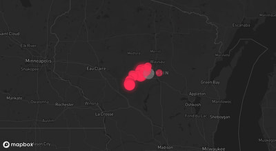 Storm warning map: Auburndale, WI