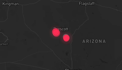 Storm warning map: Skull Valley, AZ