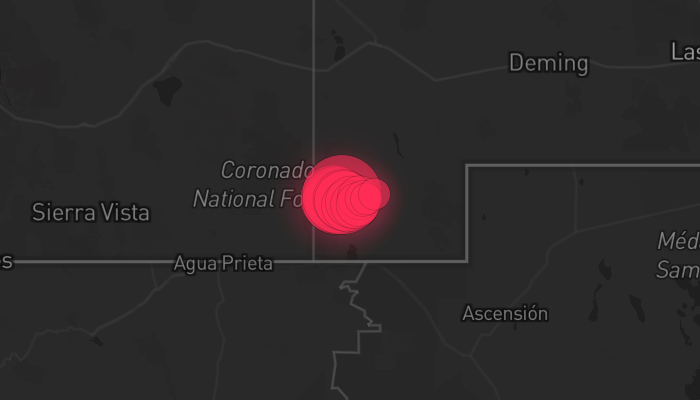 Storm warning map: Animas, NM