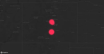 Storm warning map: Westcliffe, CO
